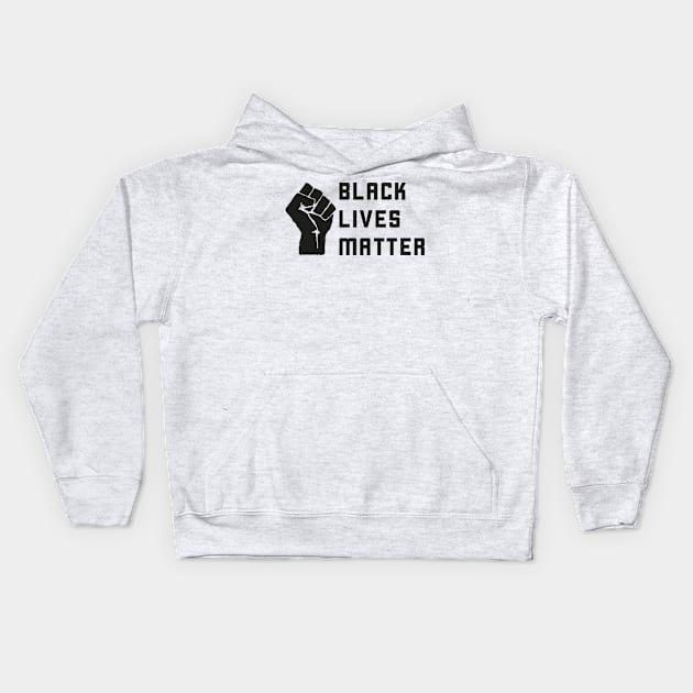 Black Lives Matter (black) Kids Hoodie by GraphicGibbon